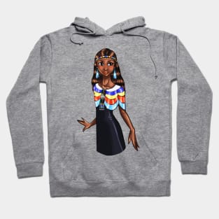 Black is Beautiful - South Sudan Melanin Girl in traditional outfit Hoodie